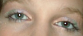 EOTD: <br />Cream Concealer Sample as Primer<br />High Beam lash to Brow and a little on the lower lashline<br />Breathe on the outer 2/3<br />Teal appeal crease and outer corners and a little on the lower lashline<br />Bewitched to line- dry lined inside the lashes<br />Mascara- two brown mascaras from another brand