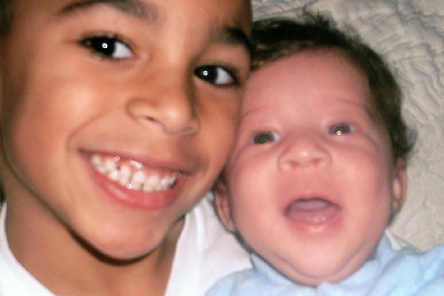My 2 boys (Myles 6 weeks old)