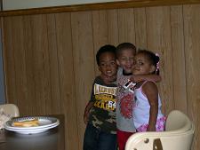 Family friend, Myles, and Hannah