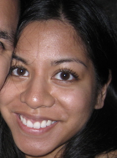 me w/ no makeup. taken at night w/ flash